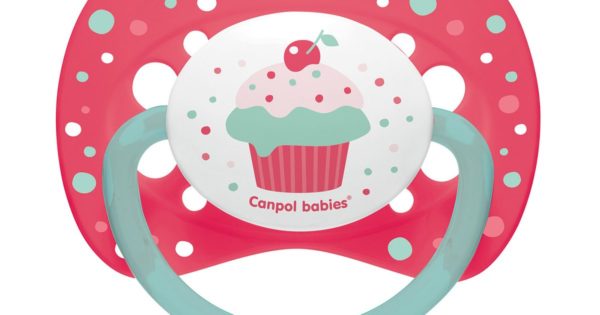 Canpol Babies Silicone Symmetrical Soother 0-6m CUPCAKE Pink