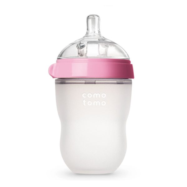 Comotomo Natural Feel Baby Bottle- 250 ml Pink