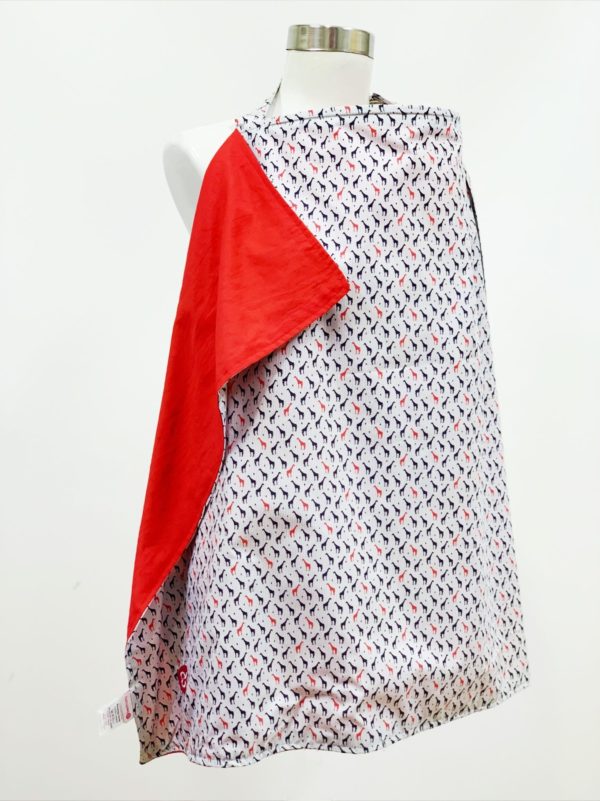 Best Mums Nursing Cover- Red Giraffe