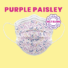 Purple Paisley Face Masks - For Kids