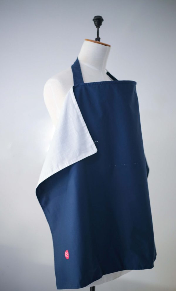 Best Mums Nursing Cover- Navy Blue Linen
