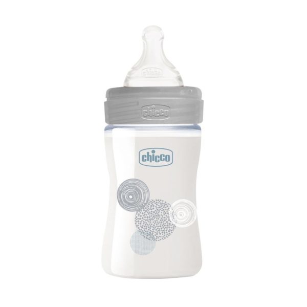 Chicco Well Being Glass Baby Bottle 150 Ml Slow Flow
