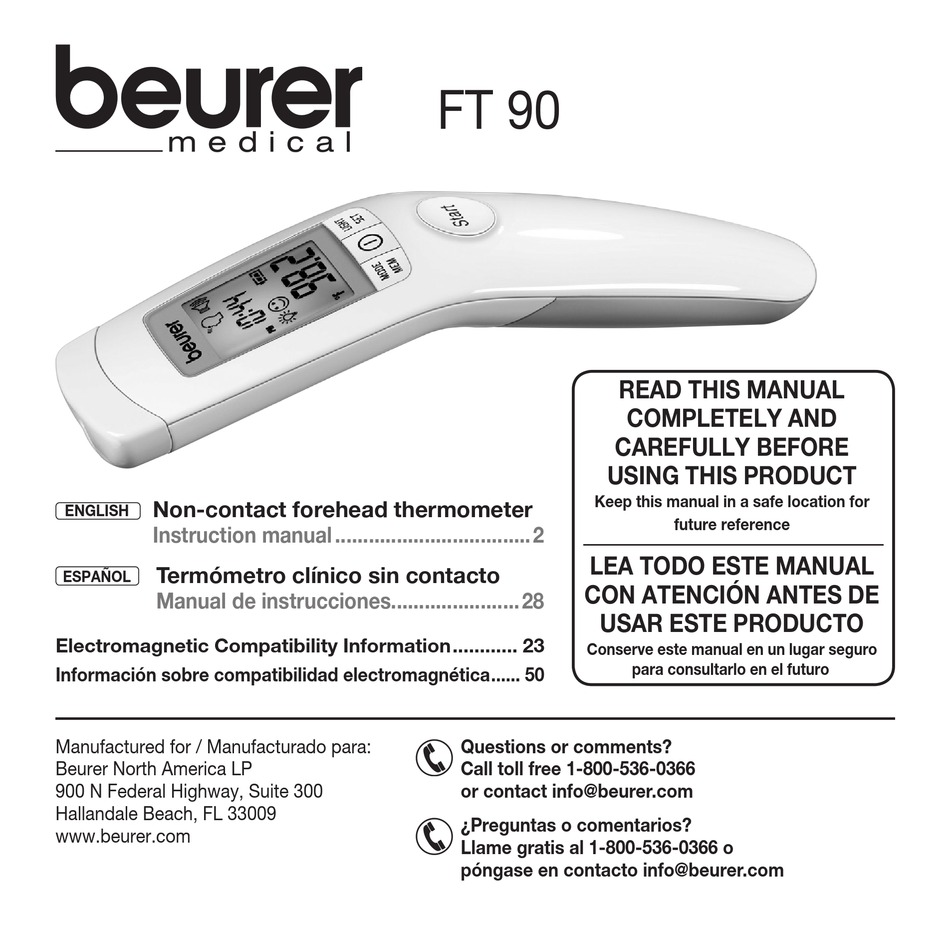 Beurer Non-Contact Thermometer, FT90 – Beurer North America