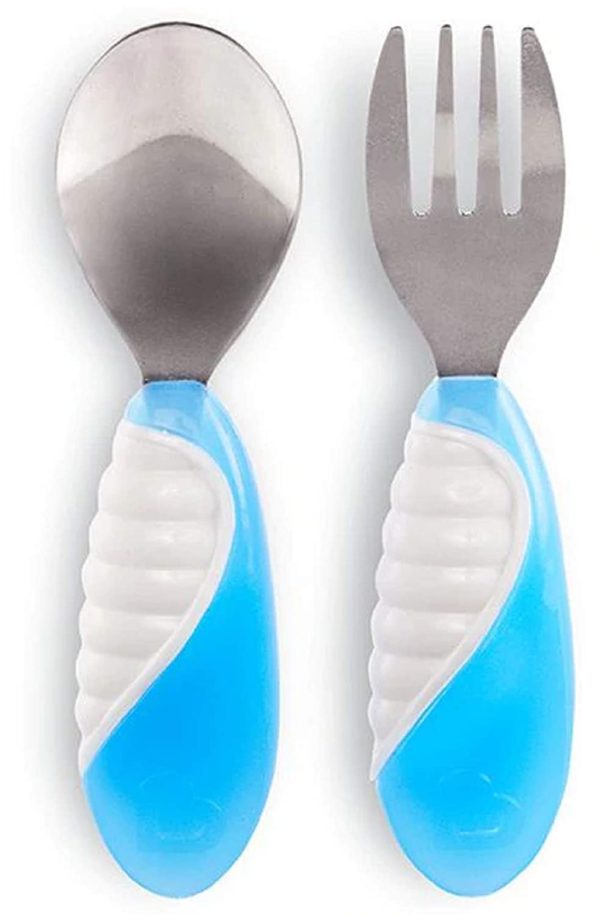 Munchkin Grip Fork And Spoon Blue 2 Piece Set