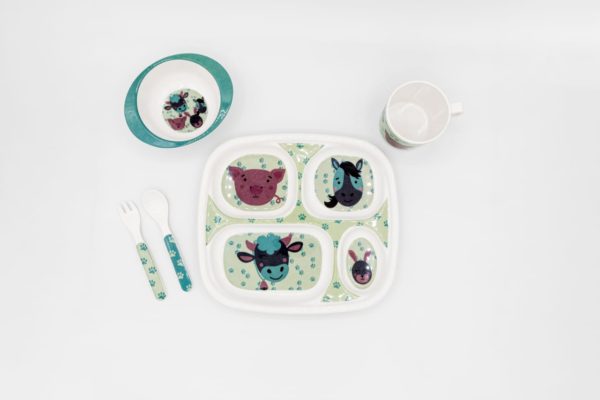 Bright Designs Animal 5 Piece Melamine Set