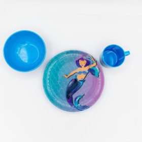 Bright Designs Mermaid 3 Piece Melamine Set