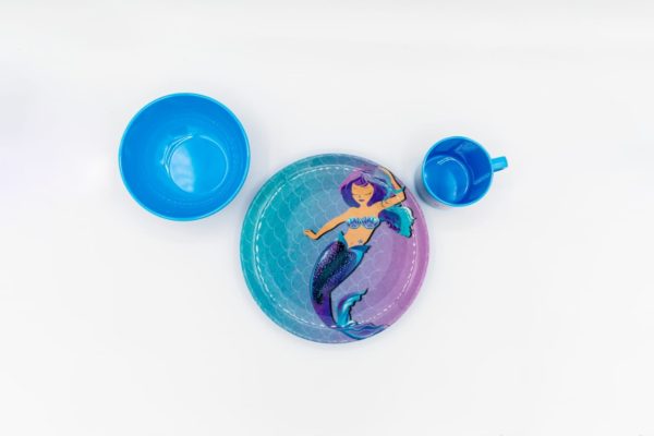 Bright Designs Mermaid 3 Piece Melamine Set