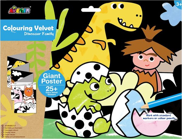 Avenir colouring velvet Dinosaur Family