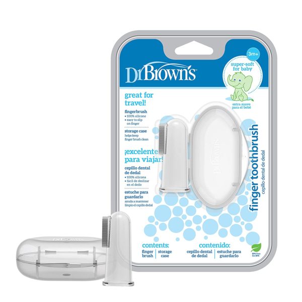 Dr Brown’s Silicone Finger Toothbrush w/ Case, 1-Pack