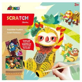 Avenir Scratch with Fuzzy Sticks-Sloths
