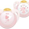 NUK Rose & Blue Baby Dummies 0-6 Months Latex Soothers 2 Count