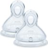 NUK First Choice+ Flow Control Baby Bottle Teats Anti-Colic Valve Pack of 2