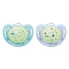 Nuk Silicone Soother Freestyle Night, 6-18 m, glow, 2 pieces