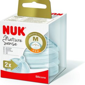 NUK Nature Sense Silicone Baby Bottle Teat,2 Pieces
