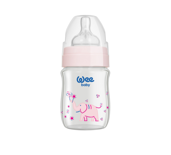 Wee Baby Classic Plus Heat Resistant Wide Neck Glass Bottles