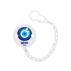 Wee Baby Patterned Soother Chain - Evil Eye Bead