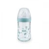 NUK Nature Sense Glass Baby Bottle With Silicone Teat, 0 To 6 Months- 240 Ml