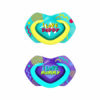 Canpol babies Silicone Symmetrical Soother 6-18 m Neon Love 2 pcs
