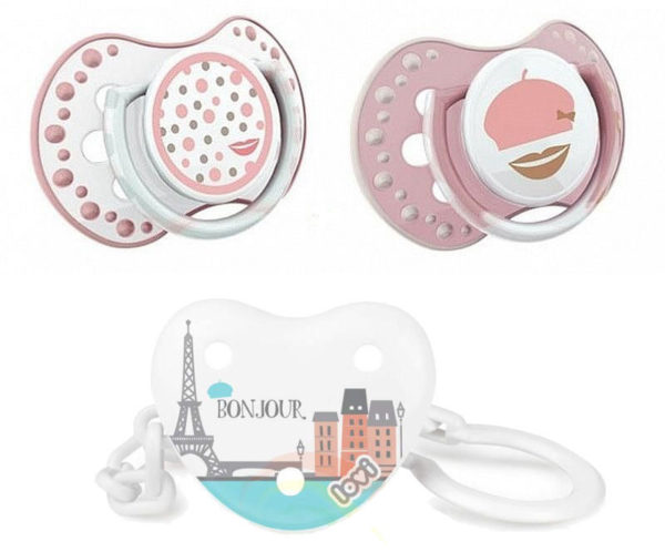 Lovi Doodle Silicone Dynamic Retro Soother 2pcs + Holder