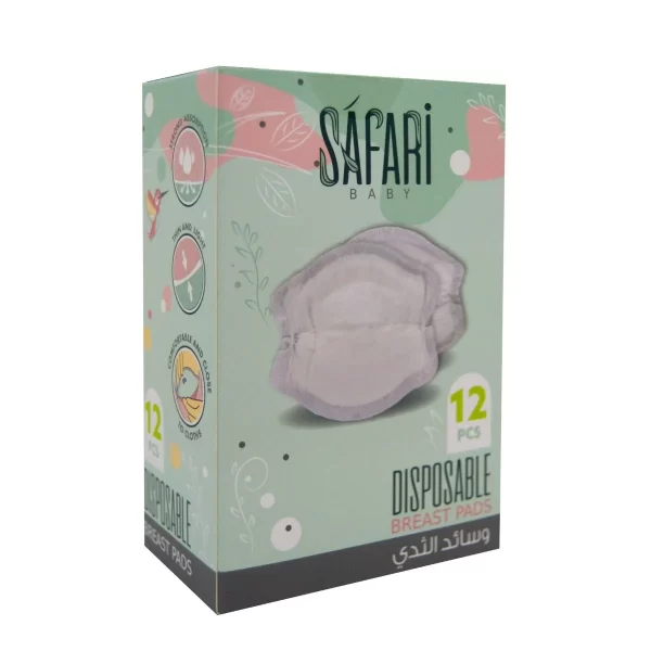 Safari Disposable Breast Pads - 12 Pieces