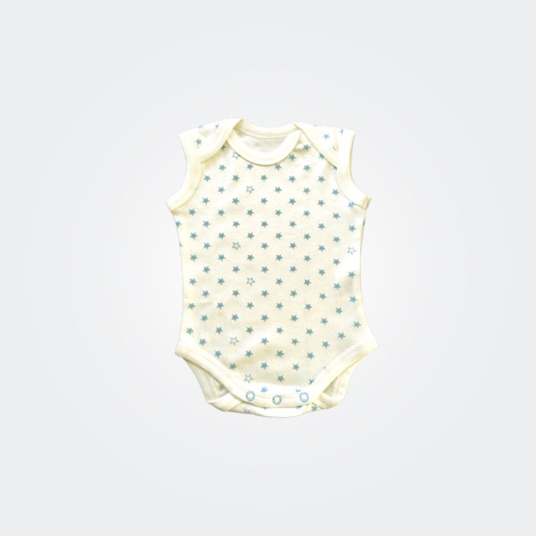 Komkom Baby Boys Star Pattern Sleeveless Bodysuit