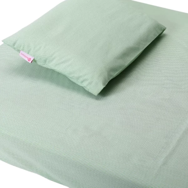 Best Mums Green Stripes Baby Bed Sheet