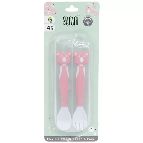 Safari bendable fork and spoon mint green +4 m