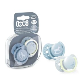 LOVI Pacifier silicone dynamic 0-2m 2pcs Baby Shower Boy
