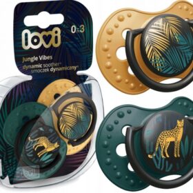 lovi silicone dynamic soother 0 3 m 2 pcs jungle vibes
