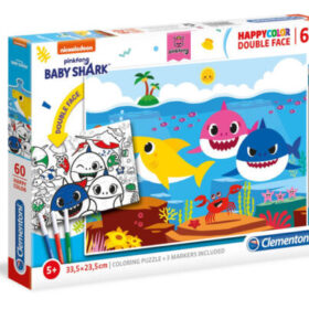 Baby Shark, Double Face Coloring Puzzle, 60 pcs