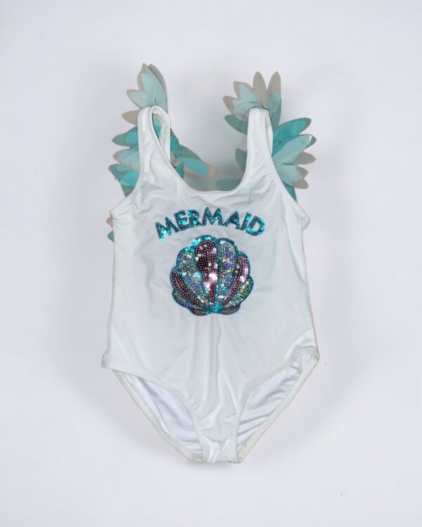 Mermaid Sequined Swimsuit With Petals