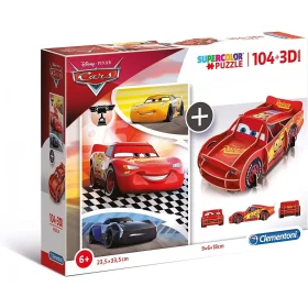 Clementoni Kids Puzzle 3D Cars 104 Pcs