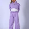 Cottonovi Lilac Cropped Co-Ord Set