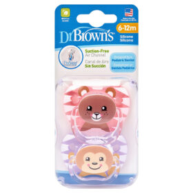 Dr Browns Animal Soother Monkey/Bear 6-12 Months 2 Pack