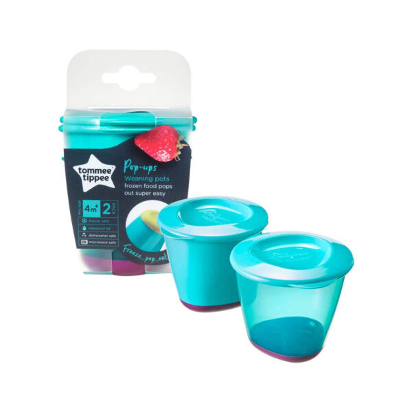 Tommee Tippee Pop-ups Weaning Pots x2 4M+